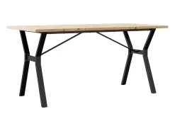 Mesa comedor marco Y madera maciza pino y hierro 160x80x75,5 cm ES780134