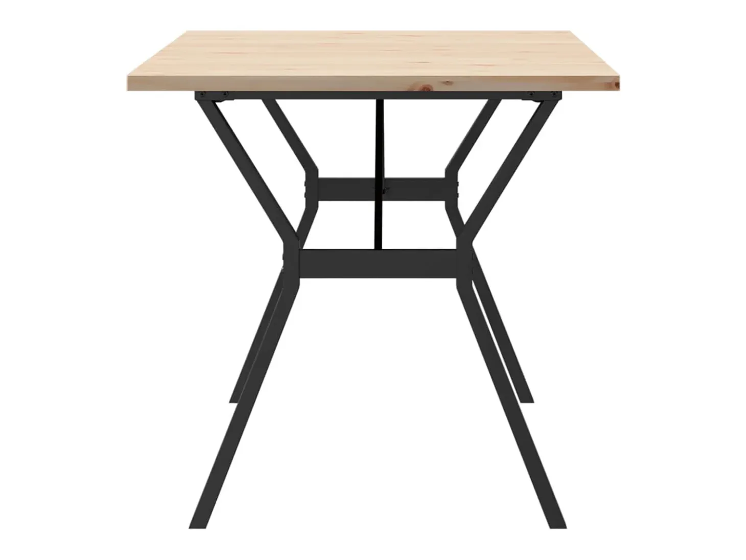 Mesa comedor marco Y madera maciza pino y hierro 160x80x75,5 cm ES780134