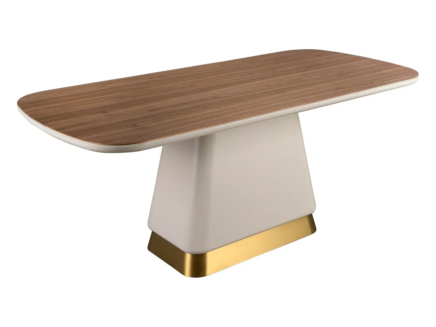 Mesa comedor rectangular nogal y madera beige 1166 ANGEL CERDA