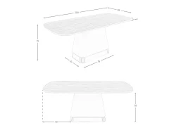 Mesa comedor rectangular nogal y madera beige 1166 ANGEL CERDA