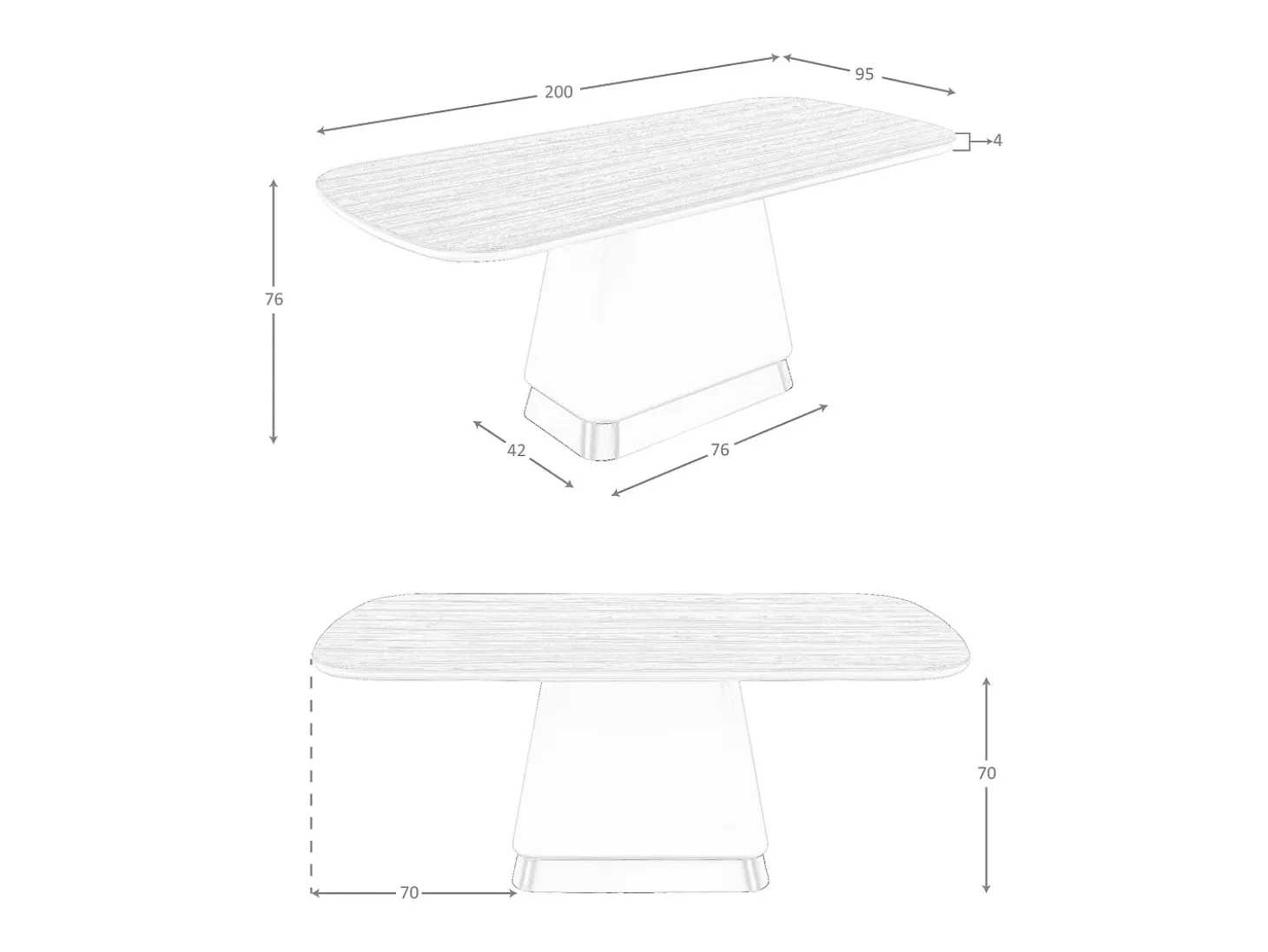 Mesa comedor rectangular nogal y madera beige 1166 ANGEL CERDA