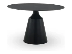 Mesa comedor redonda 120 diam. con sobre cerámico