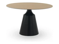 Mesa comedor redonda 120 diam. con sobre cerámico