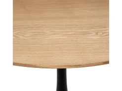 Mesa Comedor Redonda Fija Elias Roble/Negro 102x102 cm