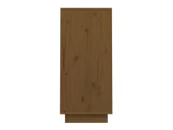Mesa consola de madera maciza de pino marrón miel 60x34x75 cm