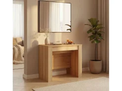 Mesa consola extensible en roble canadian 50-235x90 cm Denis Roble Canadian