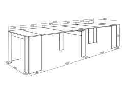 Mesa consola extensible Épsilon Gris cemento