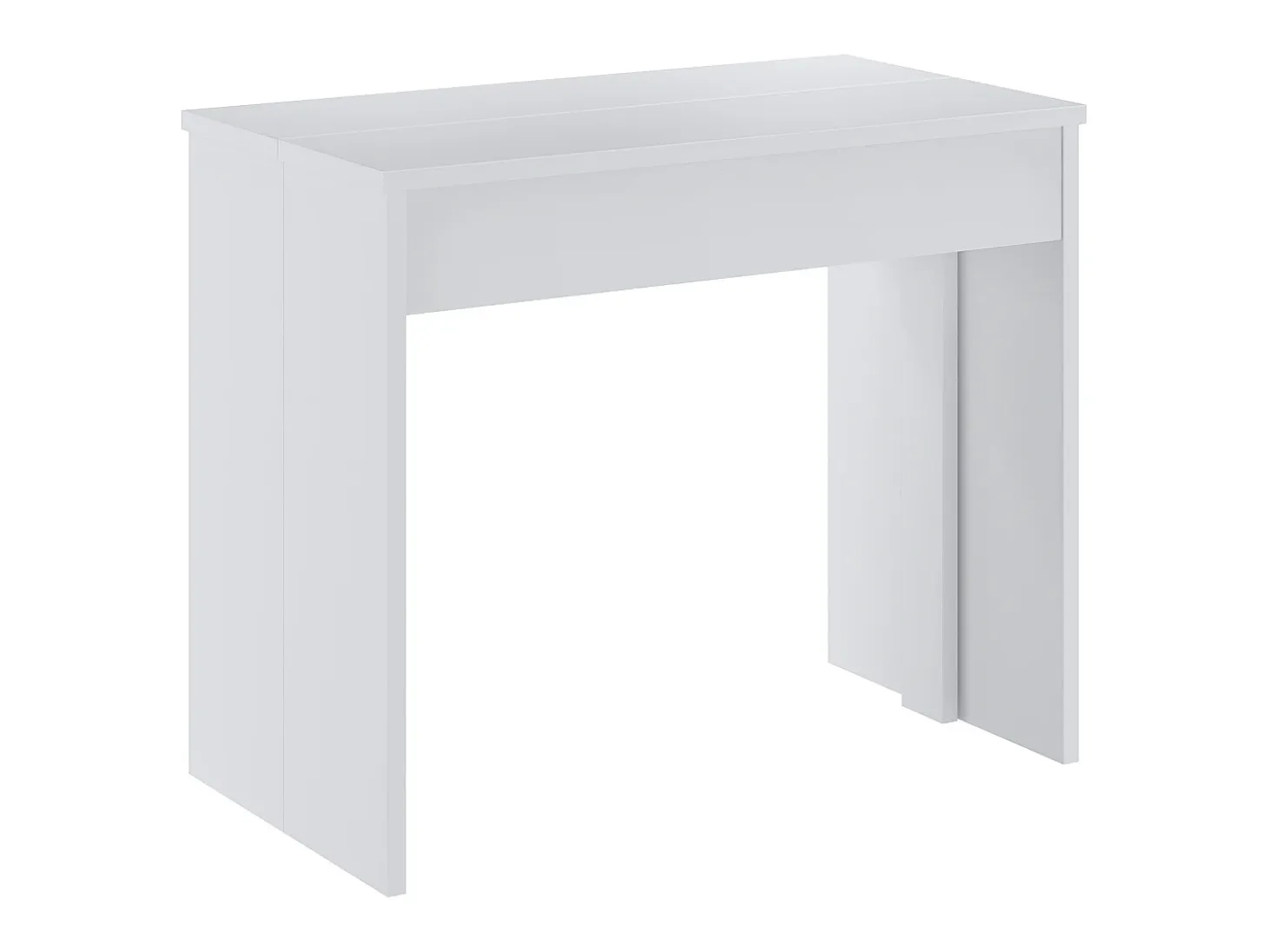 Mesa consola extensible para 12 cubiertos - 6 extensiones - Blanco - ONEGA