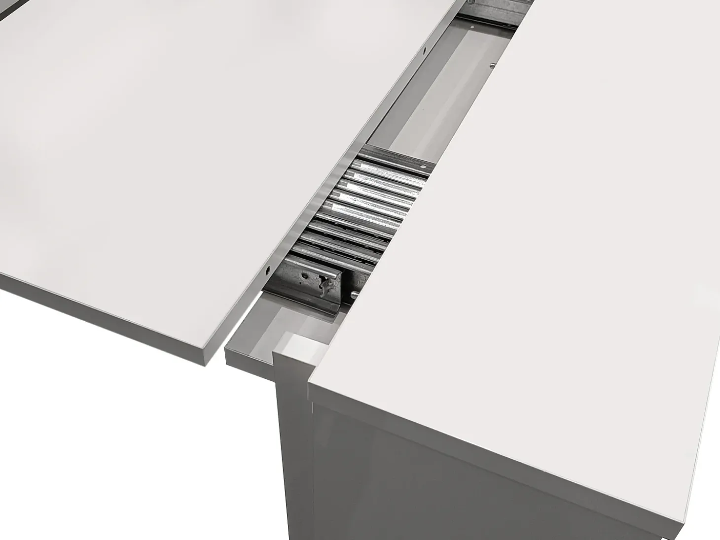 Mesa consola extensible para 12 cubiertos - 6 extensiones - Blanco - ONEGA