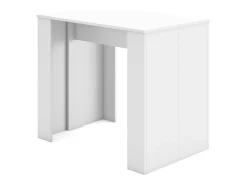 Mesa Consola extensible, 222x90x77cm, Para 10 comensales, Comedor y cocina, Blanco