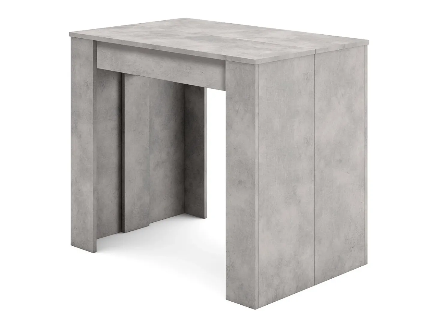 Mesa Consola extensible, 222x90x77cm, Para 10 comensales, Comedor y cocina, Cemento