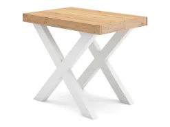 Mesa Consola extensible, 180x90x73cm, Para 8 comensales, Patas madera maciza, Roble