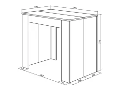 Mesa Consola extensible, 160x90x77cm, Para 8 comensales, Comedor y cocina, Roble