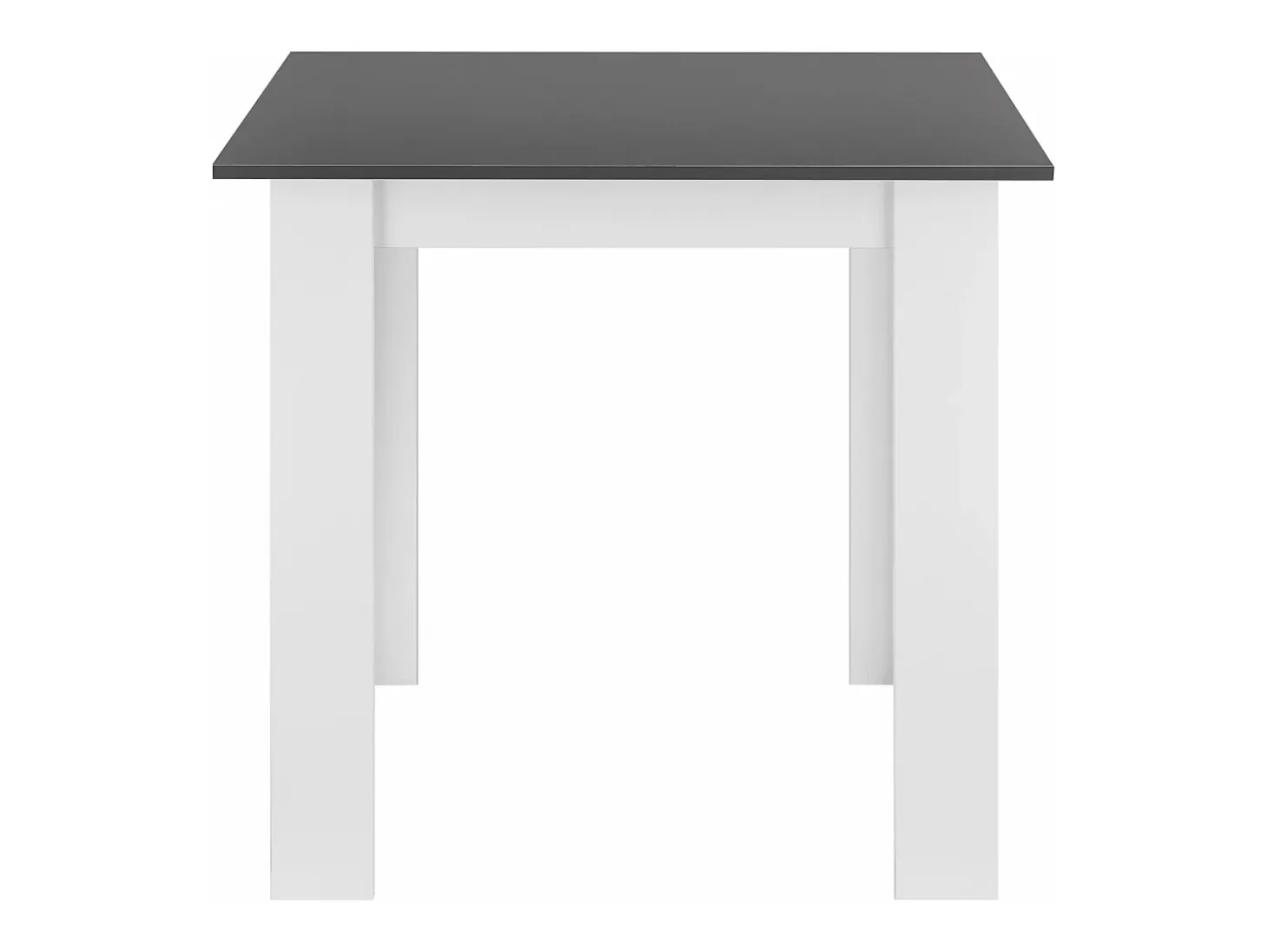 Mesa cuadrada para 4 personas comedor cocina salón 80 cm blanco/gris 03_0006233