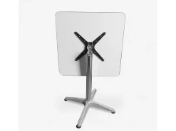 Mesa cuadrada plegable de aluminio para bar y restaurante 70 cm