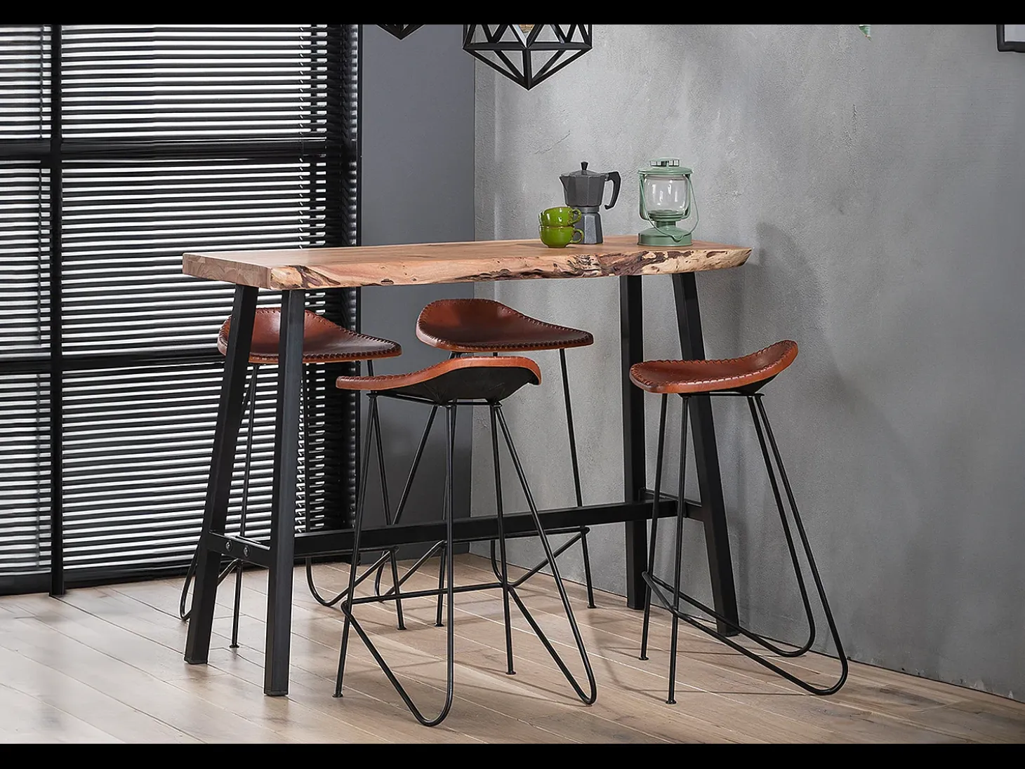 Mesa de bar - Madera Madera - 125 x 46 cm - DARAT
