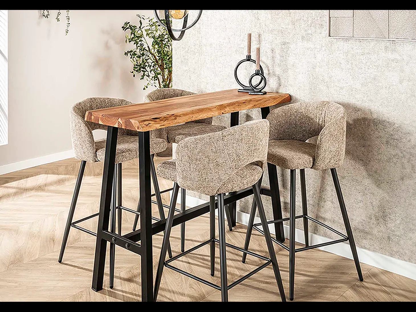 Mesa de bar - Madera Madera - 125 x 46 cm - DARAT
