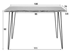 Mesa de bar - Madera Madera - 130 x 70 cm - ERGEA