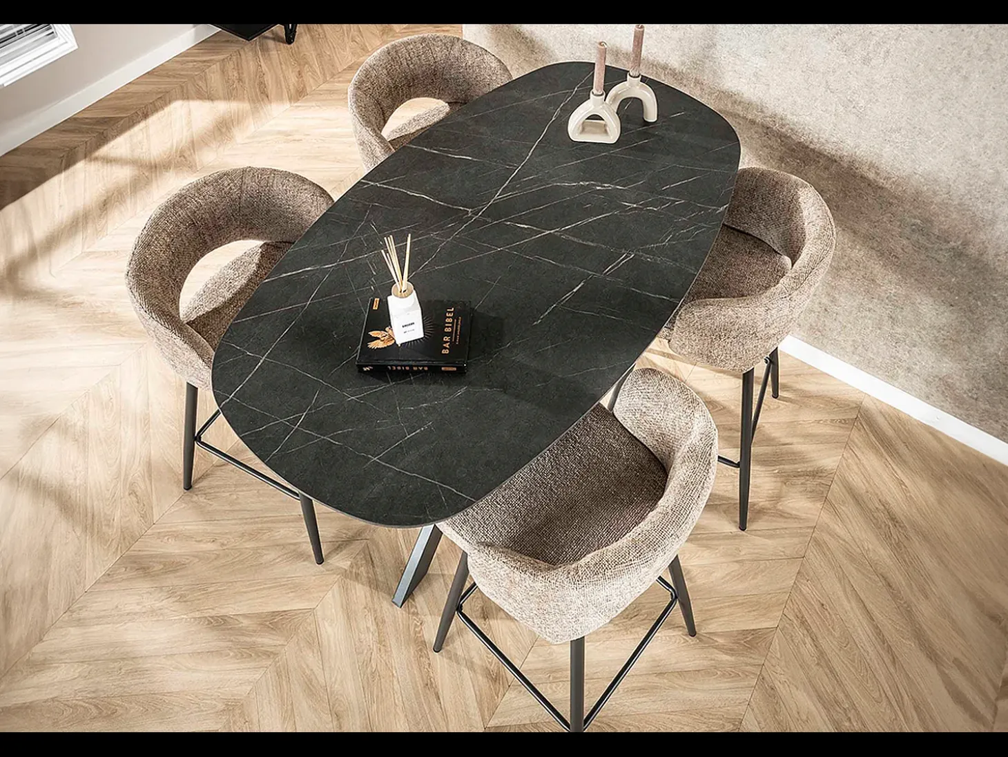 Mesa de bar - Negro Madera - 140 x 80 cm - SESTA