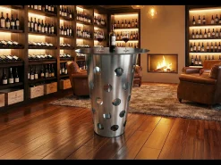 Mesa de bar - plata metal - 80 x 80 cm - VINO