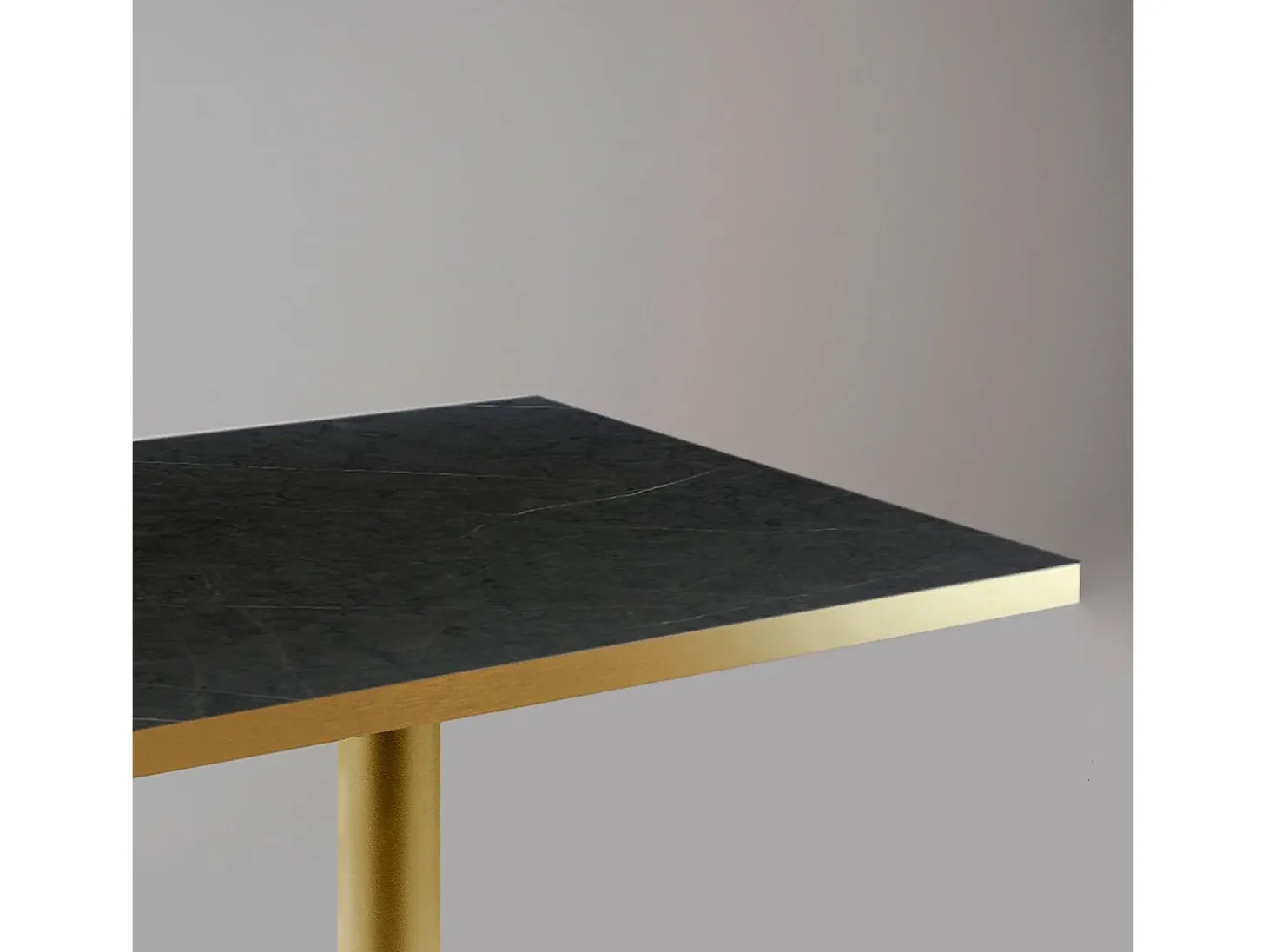 Mesa de bar 60 x 60 cm Rome bistro piedra negra