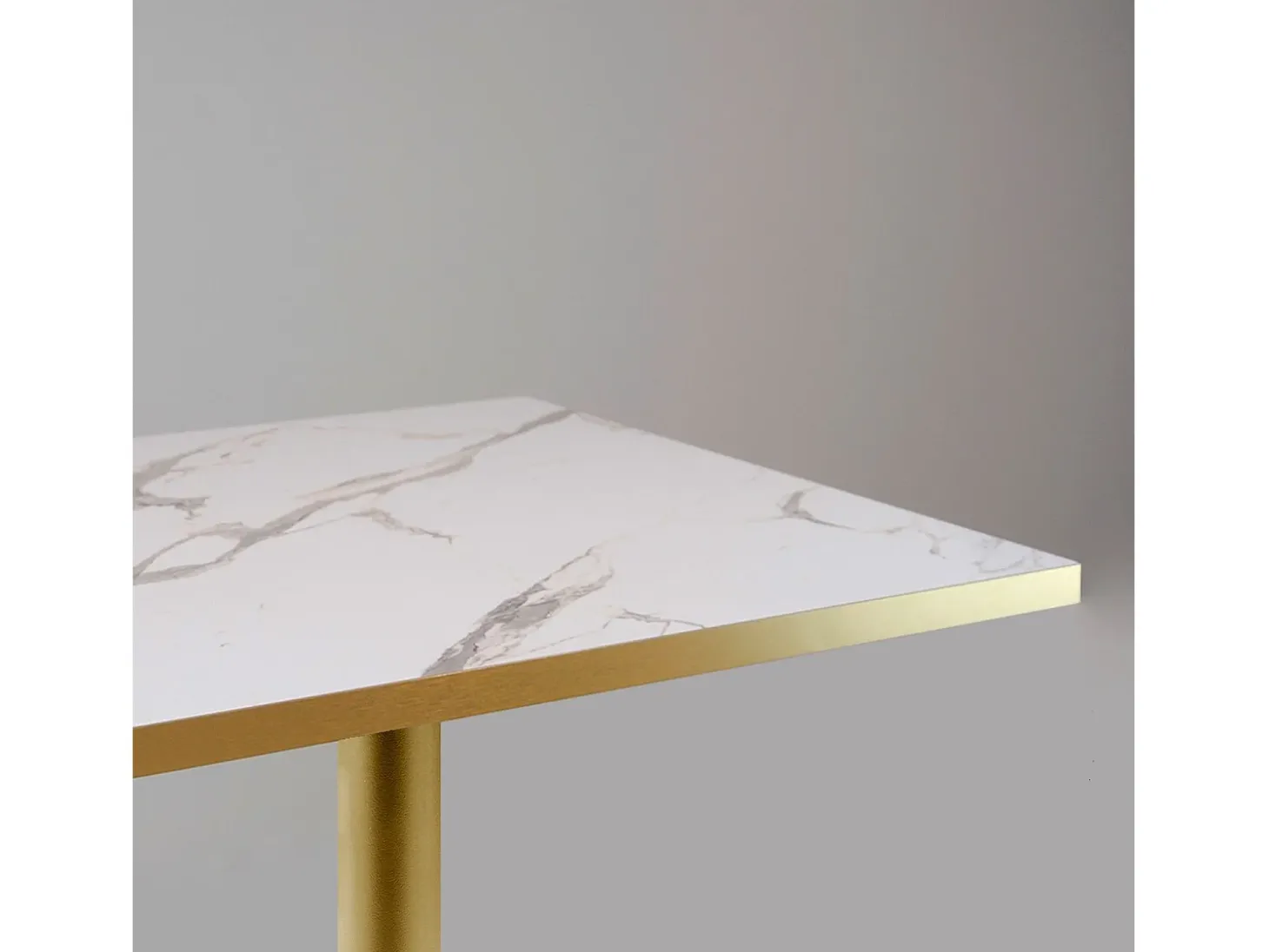 Mesa de bar 60 x 60 cm Rome bistro mármol blanco