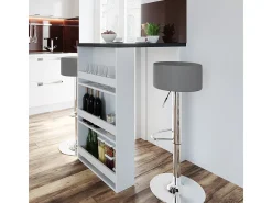 Mesa de bar antracita/blanco 57x80x106