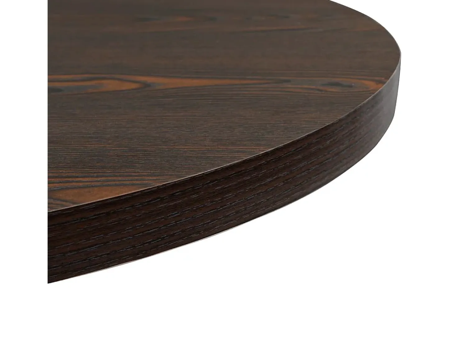 Mesa de bar bistró MDF y acero redonda fresno oscuro 80x75 cm