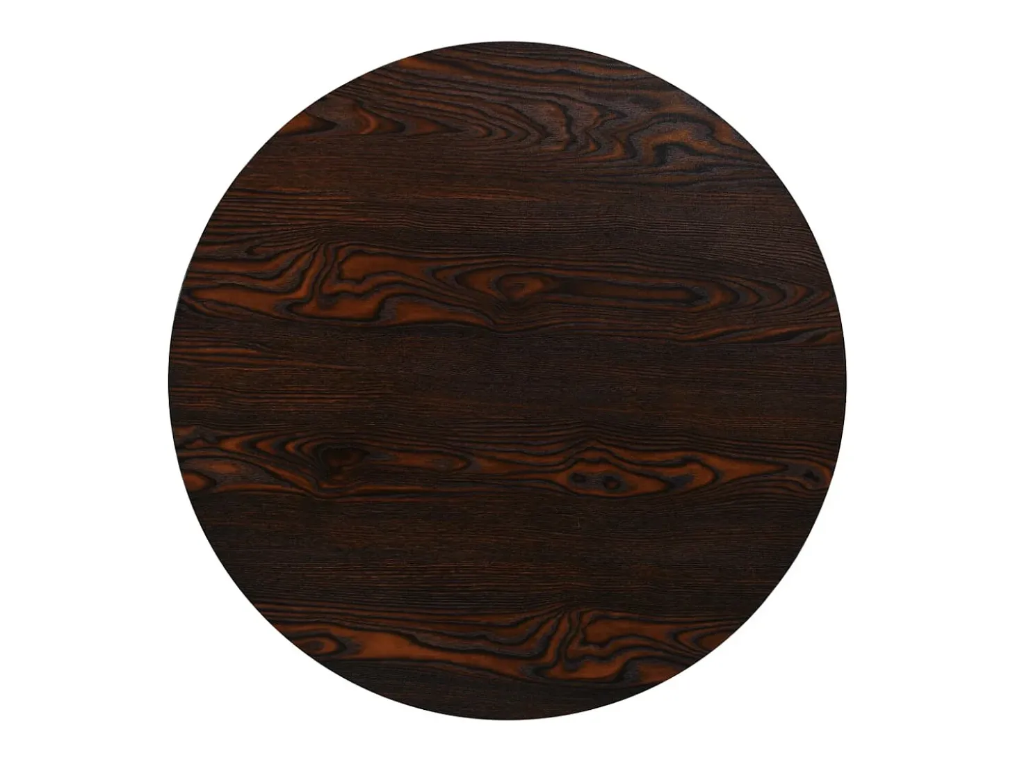 Mesa de bar bistró MDF y acero redonda fresno oscuro 80x75 cm