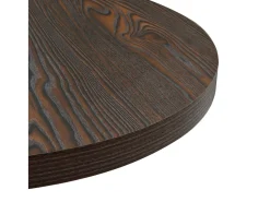 Mesa de bar bistró MDF y acero redonda fresno oscuro 60x75 cm ES958198