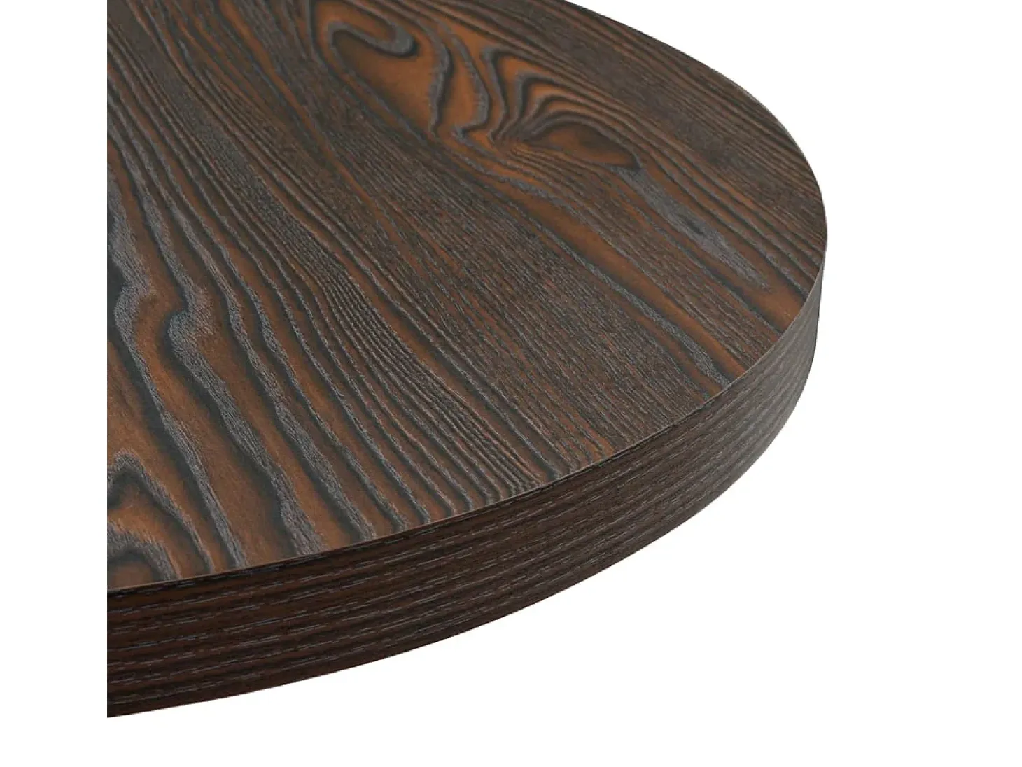Mesa de bar bistró MDF y acero redonda fresno oscuro 60x75 cm ES958198