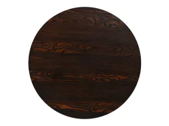 Mesa de bar bistró MDF y acero redonda fresno oscuro 80x75 cm ES887399