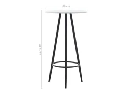 Mesa de bar blanca 60 x 107,5 cm MDF