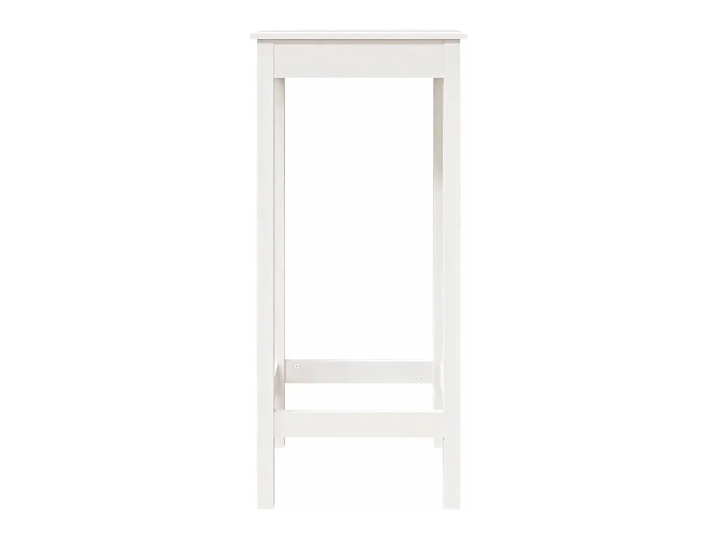 Mesa de bar blanca 50x50x110 cm madera maciza de pino