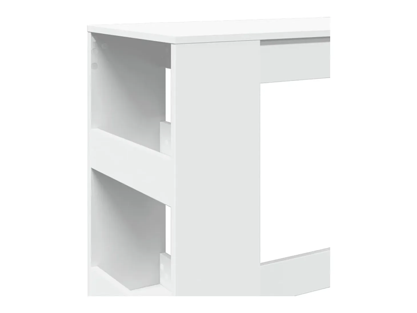 Mesa de bar blanca y estantes 90x40x103,5 cm madera de ingeniería