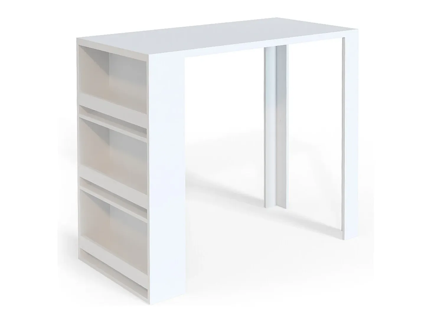 Mesa de bar blanco 57x117x106
