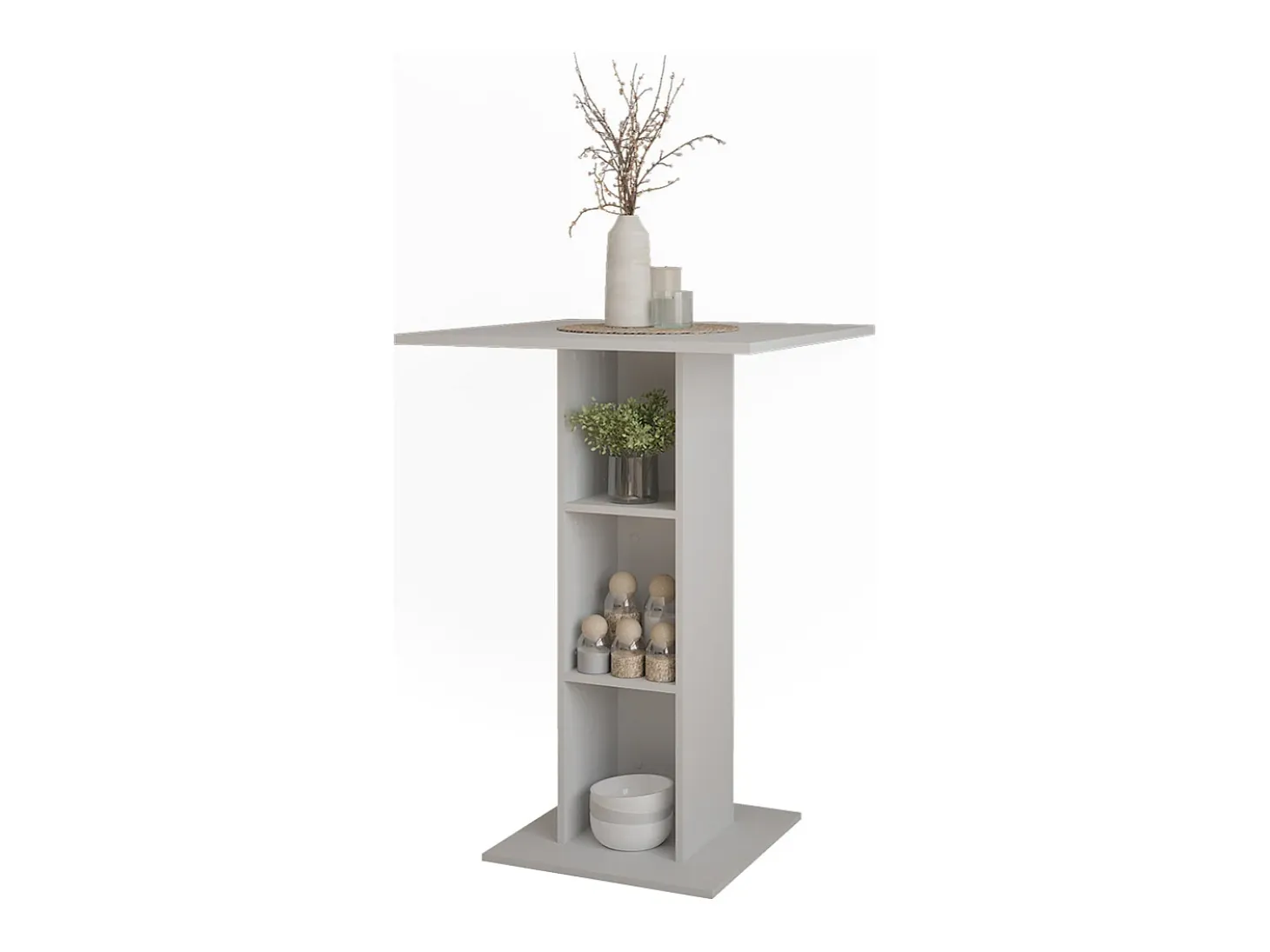 Mesa de bar blanco 75x75x106 repose