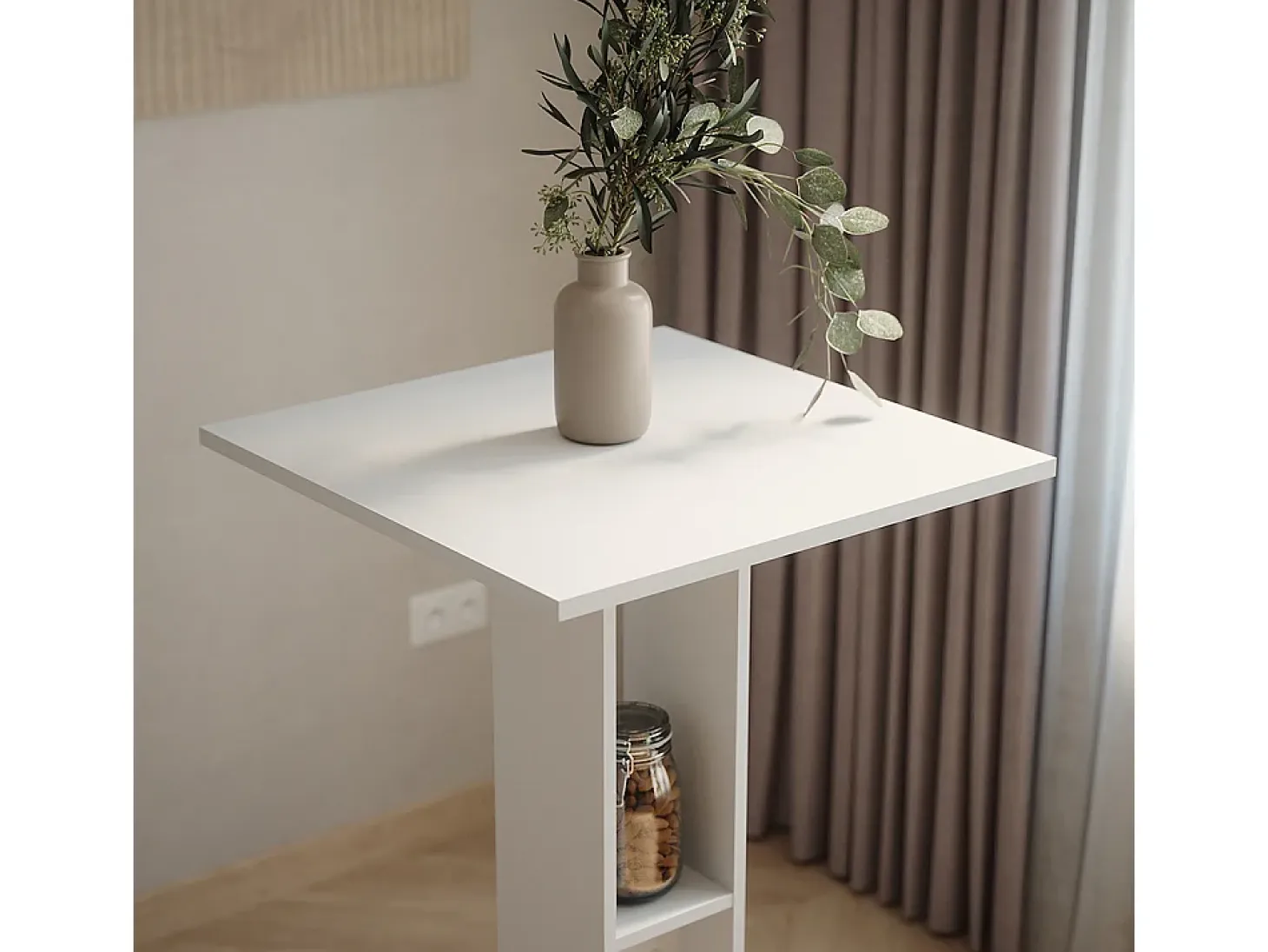 Mesa de bar blanco 65x65x106 repose
