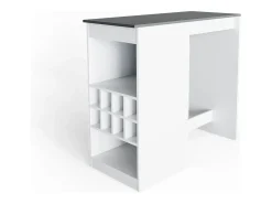 Mesa de bar blanco/antracita 115x50x104.6 ross
