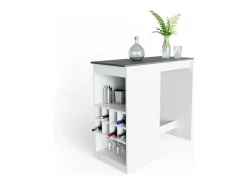 Mesa de bar blanco/antracita 115x50x104.6 ross