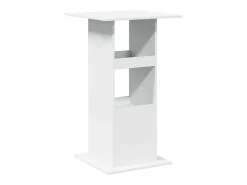 Mesa de bar con almacenaje blanca 60x60x102cm madera de ingeniería