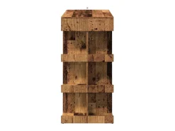 Mesa de bar con estante madera envejecida 100x48x101,5 cm