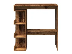 Mesa de bar con estante madera envejecida 100x48x101,5 cm