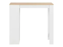 Mesa de bar con estantería blanco 110x50x103 cm