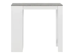 Mesa de bar con estantería blanco 110x50x103 cm