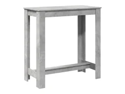 Mesa de bar de hormigón gris 102x50x103,5 cm madera de ingeniería