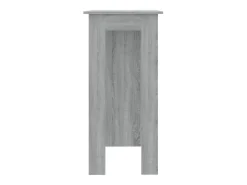 Mesa de bar de madera de ingeniería gris Sonoma con estante