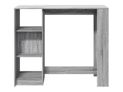 Mesa de bar de madera de ingeniería gris Sonoma con estante