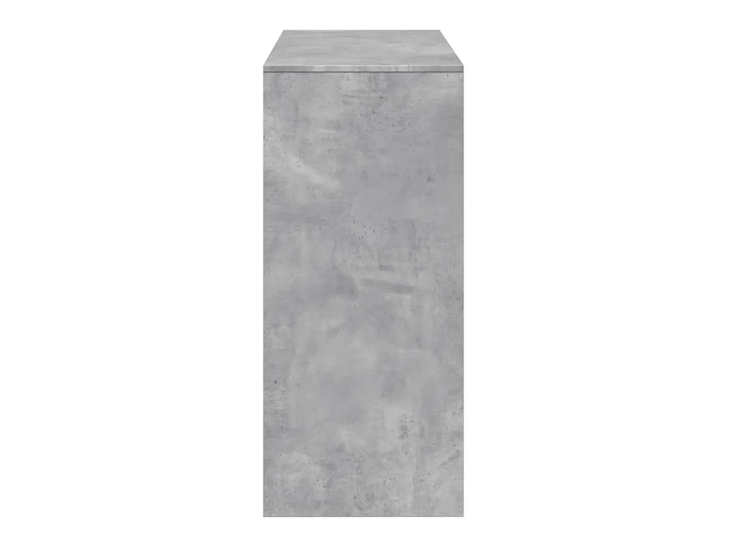 Mesa de bar de madera de ingeniería de color gris hormigón con estante