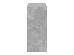 Mesa de bar de madera de ingeniería de color gris hormigón con estante